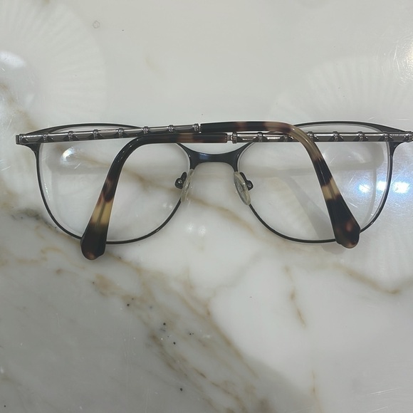 Balmain Glass Frames—BEAUTIFUL! Tortoise Shell & Silver—Made in France —Like New - Picture 3 of 12
